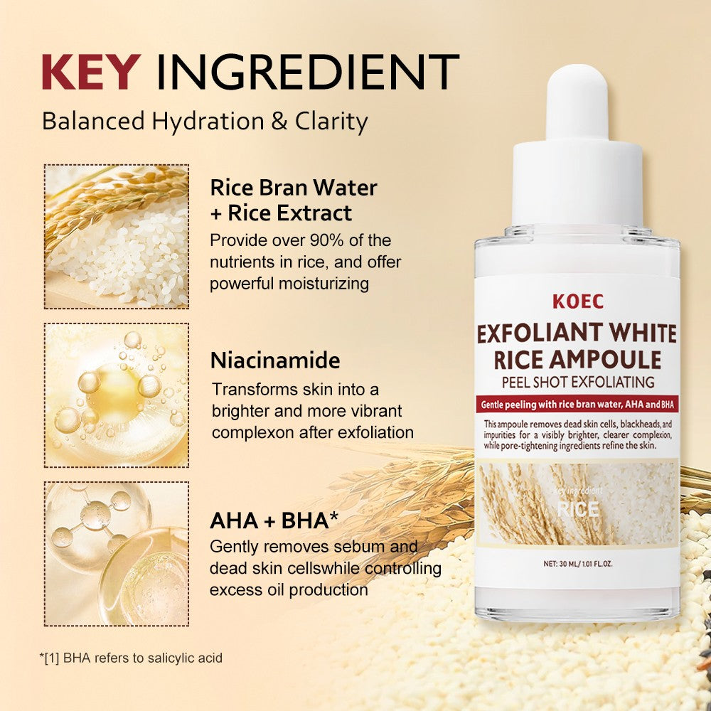 Rice Ampoule Exfoliating Essence Glow Rice Peeling Ampoule Soft Exfoliating