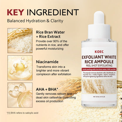 Rice Ampoule Exfoliating Essence Glow Rice Peeling Ampoule Soft Exfoliating